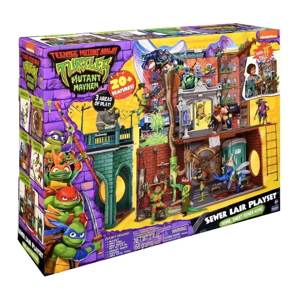 Teenage Mutant Ninja Turtles Mutant Mayhem Sewer Lair Playset by Playmates - Picture 1 of 7